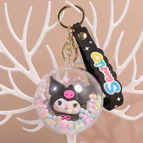 Sanrio Kuromi Keychian Cute Cartoon Doll Schoolbag Pendant Ornaments Keychain Women Car Keyring Girl Birthday Gift Kids Toys