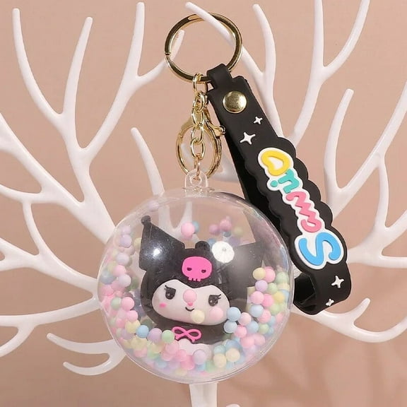 Sanrio Kuromi Keychian Cute Cartoon Doll Schoolbag Pendant Ornaments Keychain Women Car Keyring Girl Birthday Gift Kids Toys
