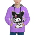 thumbnail image 1 of Sanrio Kuromi Kids' Hoodie 3d Print Sweatshirt Soft Pullover Hooded With Big Pockets Fans Gifts For Boys Or Girls Small, 1 of 7