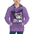 thumbnail image 1 of Sanrio Kuromi Kids' Hoodie 3d Print Sweatshirt Soft Pullover Hooded With Big Pockets Fans Gifts For Boys Or Girls X-Large, 1 of 7
