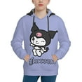 thumbnail image 1 of Sanrio Kuromi Kids' Hoodie 3d Print Sweatshirt Soft Pullover Hooded With Big Pockets Fans Gifts For Boys Or Girls X-Large, 1 of 7