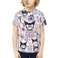 thumbnail image 1 of Sanrio Kuromi Kids T-Shirt 3d Printed Graphic T-Shirts Boys And Girls Short Sleeve Shirts For Youth Kids X-Small, 1 of 6