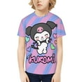 thumbnail image 1 of Sanrio Kuromi Kids T-Shirt 3d Printed Graphic T-Shirts Boys And Girls Short Sleeve Shirts For Youth Kids X-Small, 1 of 6