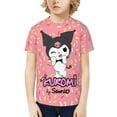 thumbnail image 1 of Sanrio Kuromi Kids T-Shirt 3d Printed Graphic T-Shirts Boys And Girls Short Sleeve Shirts For Youth Kids X-Small, 1 of 6