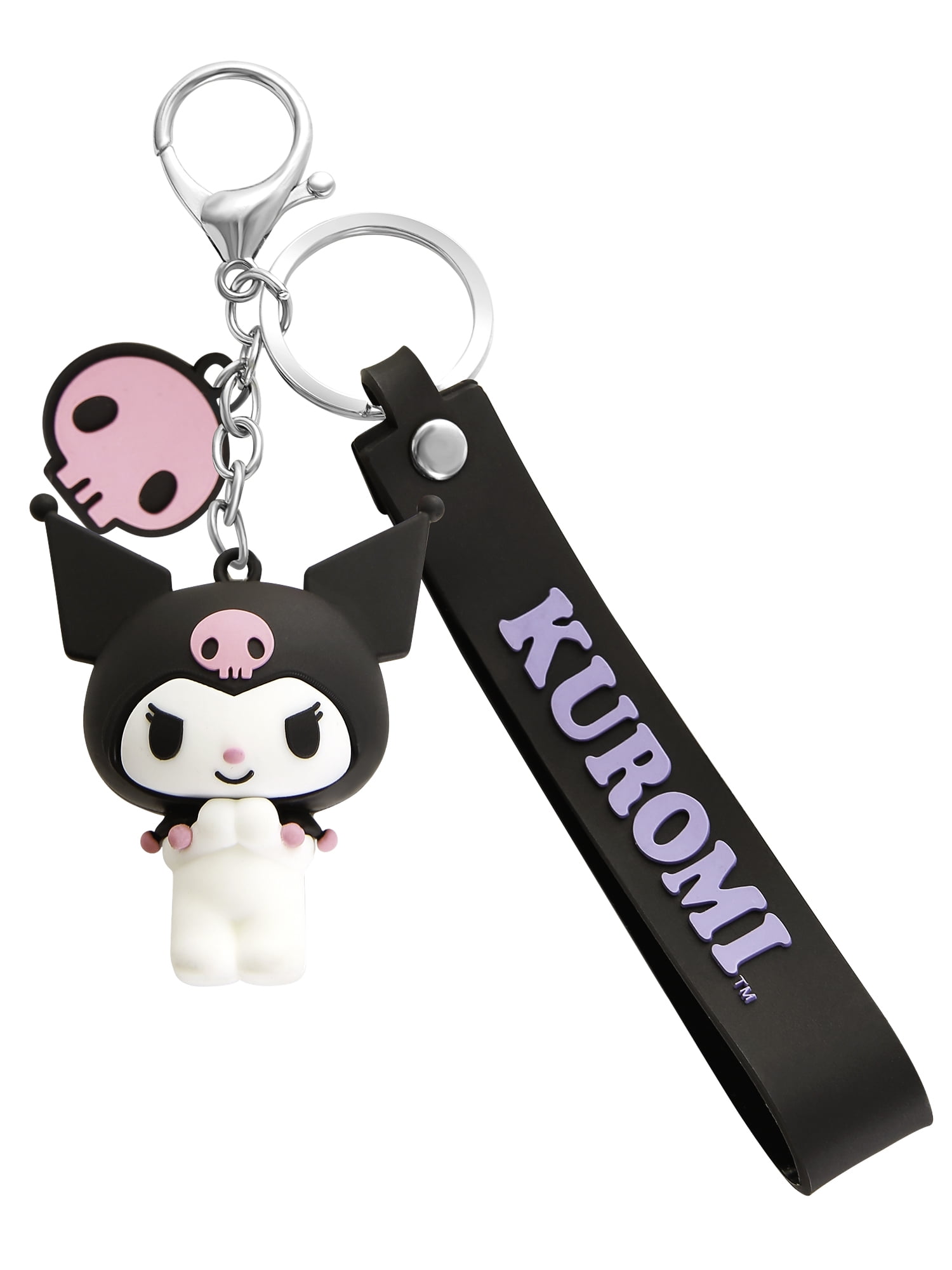 HELLO KITTY Sanrio Girl's Kuromi Kitty 3D PVC Keychain Charm