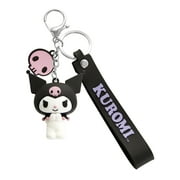 Sanrio Kuromi Kitty 3D PVC Keychain Charm for Bags, Keys and Backpacks