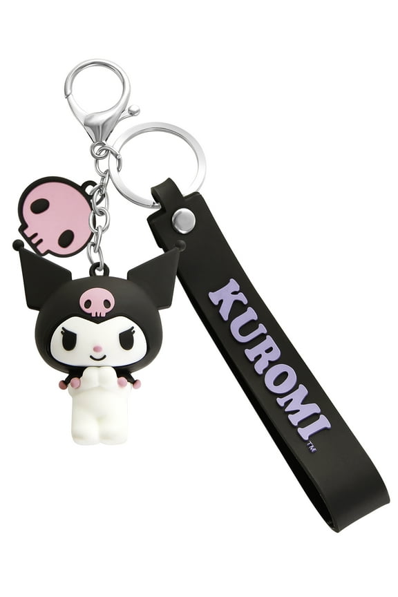 Sanrio Girl's Kuromi Kitty 3D PVC Keychain Charm