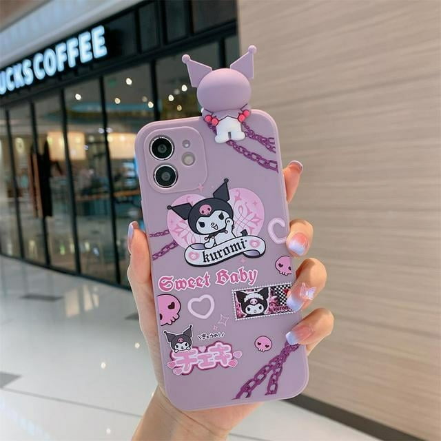 Sanrio Kuromi Luxury Phone Case For Iphone 14 13 12 11 Pro Max 7 8 Plus ...