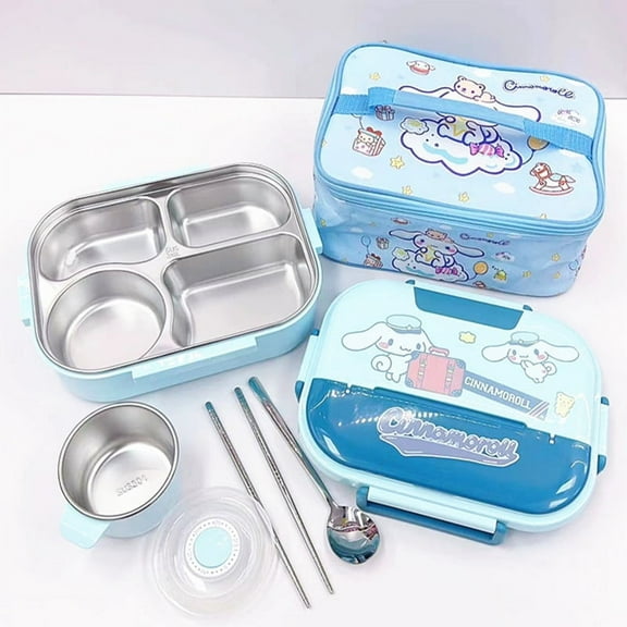 Sanrio Kuromi Melody Stainless Steel Lunch Box Bags Meal Prep Hello Kitty Containers Lunch Enfant Lunch Pack