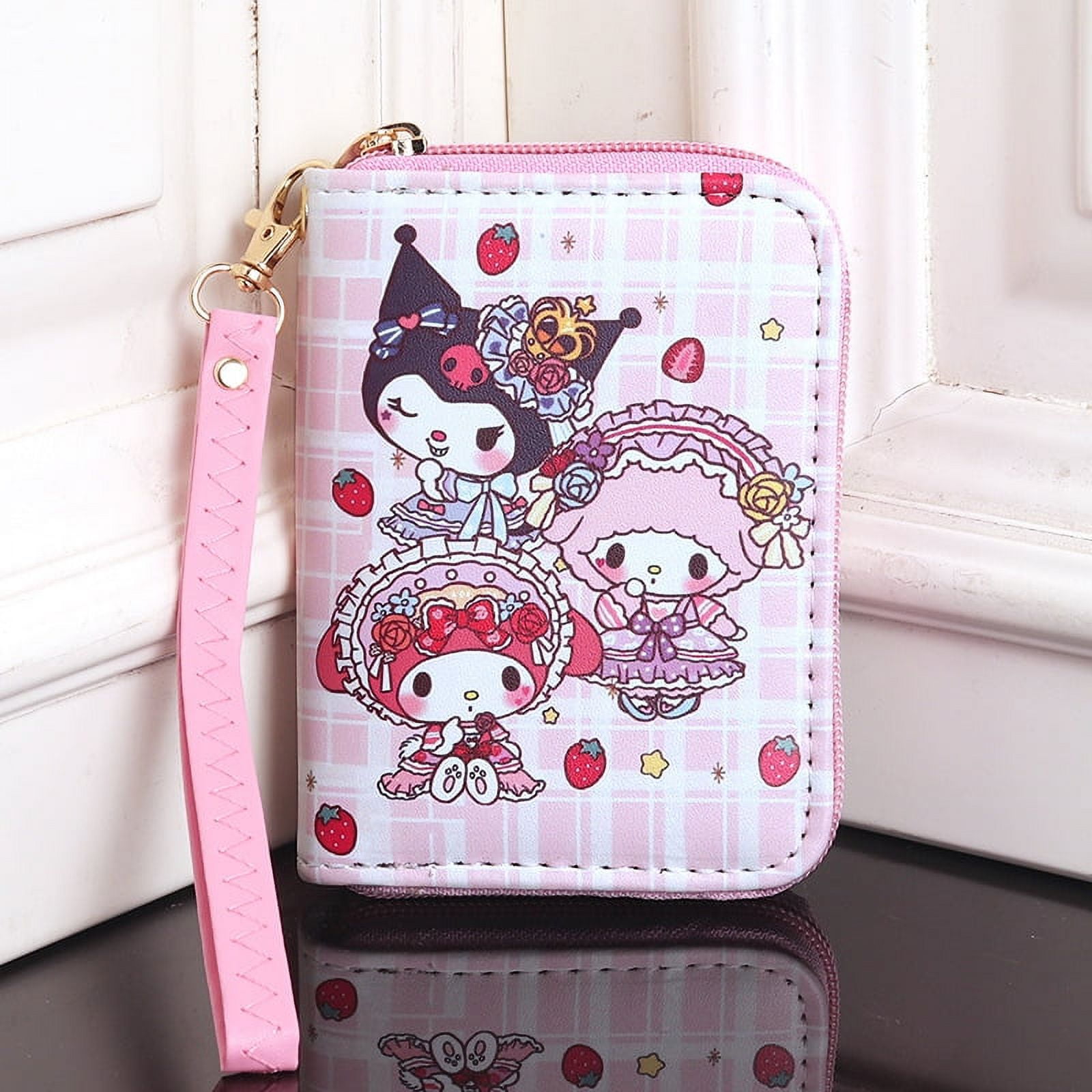 My Melody Coin And Card Purse - Cute Character Design, Random Ribbon Color ( Pink/Blue/Purple), Plush Material, Zip Closure - Compact Wallet For Women & Girls - Cash & Card Organizer - Product Details