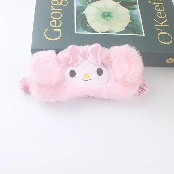 Sanrio Kuromi My Melody Kawaii Girl Blackout Plush Sleep Eye Mask Eyeshade Peluche Eyepatch Cinnamoroll Pompompurin Holiday Gift
