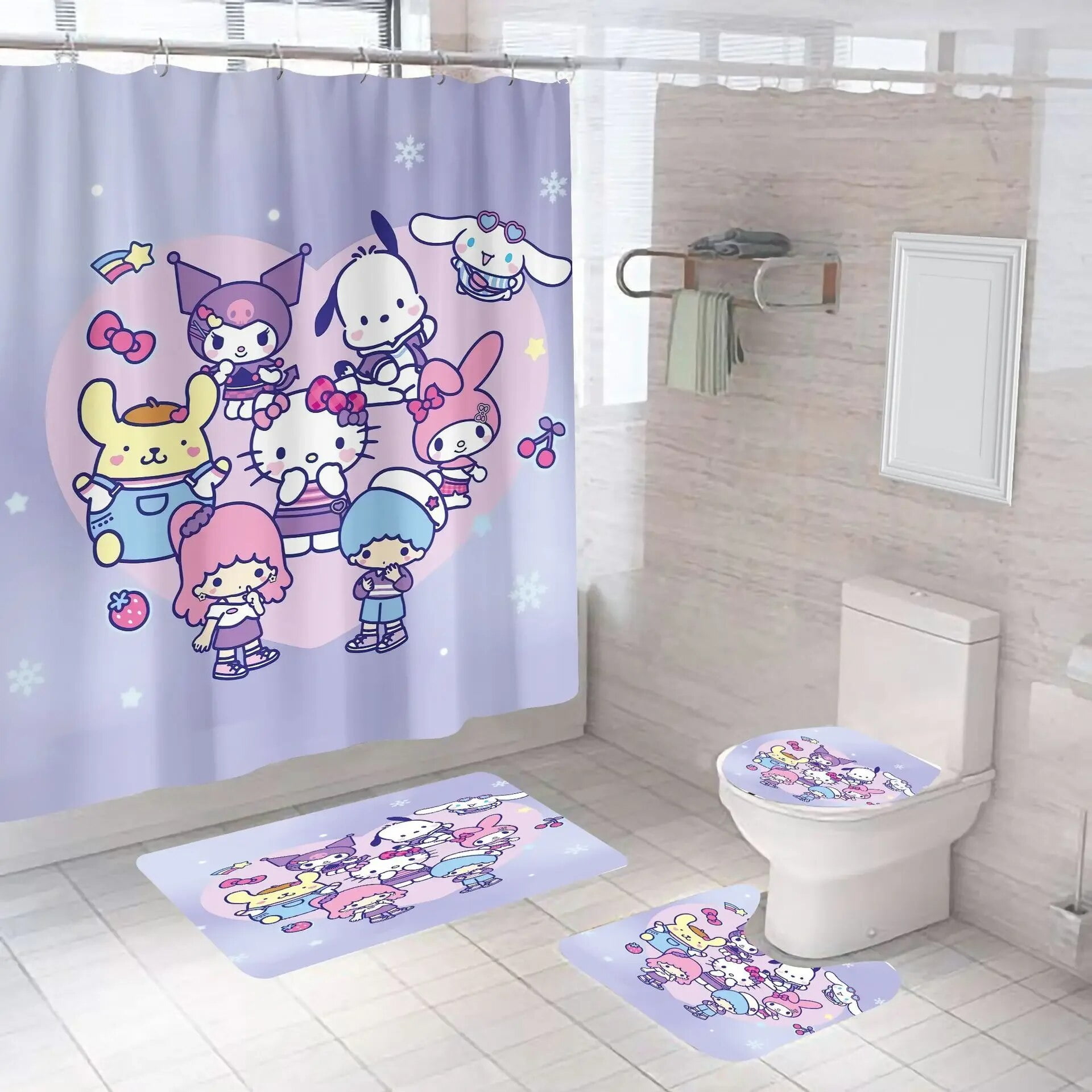 Sanrio Kuromi Mymelody Cinnamoroll kawaii Anime Cartoon 180*180 ...