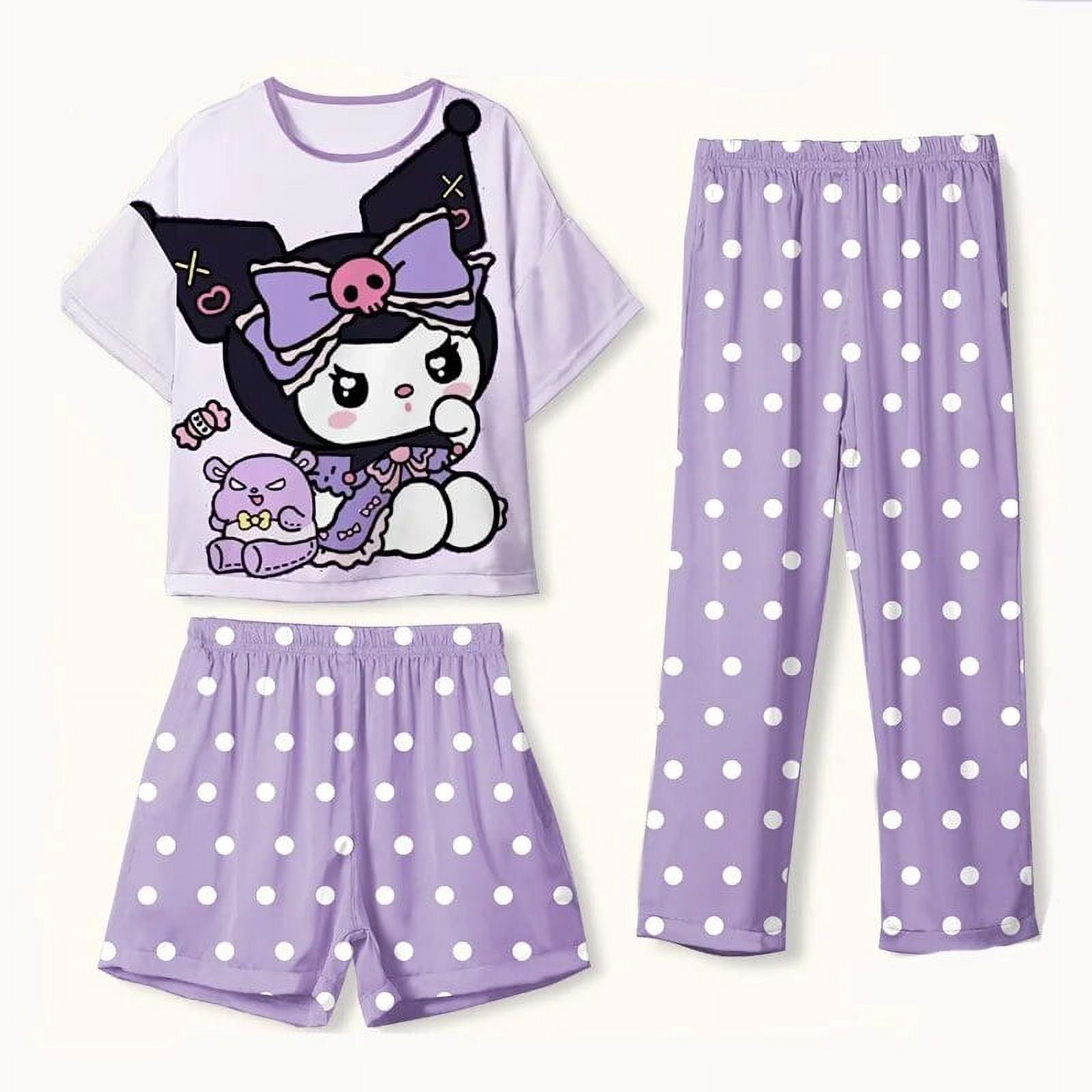 Sanrio Kuromi Pajamas Set for Children Cute Cinnamoroll My Melody ...