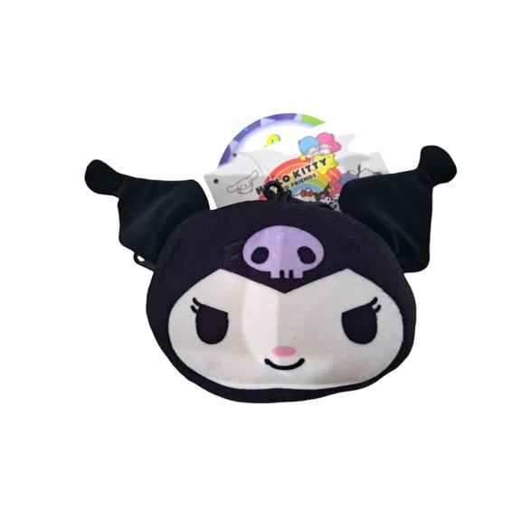 Sanrio Kuromi Plush Keychain with Zippered Compartment