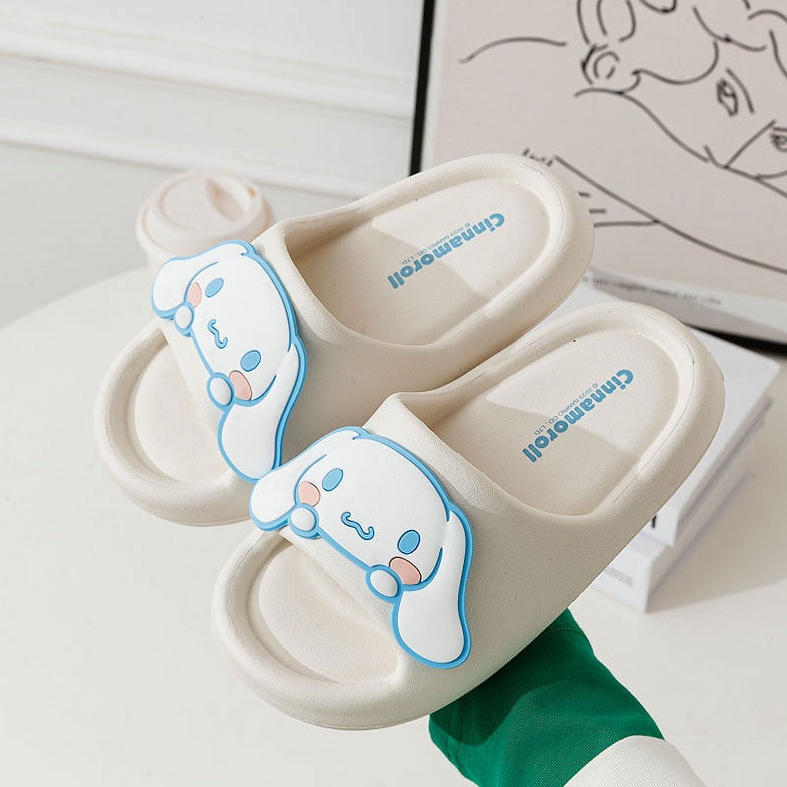 Sanrio Kuromi Slippers Women Anime My Melody Kawaii Cinnamoroll Summer