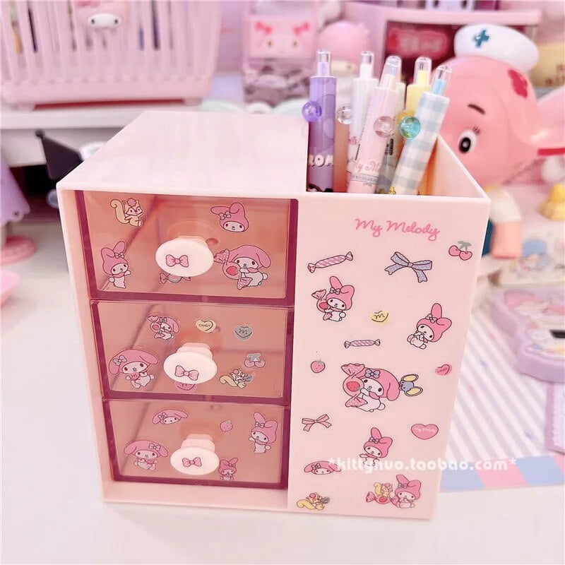 Sanrio Kuromi Storage Box Kawaii Anime Cute Cartoon Cinnamoroll ...