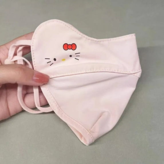 Sanrio Kuromi Sunscreen Mask My Melody Pompompurin Cinnamoroll Hello Kitty Pachacco Adult Children Breathable Ice Silk Mask