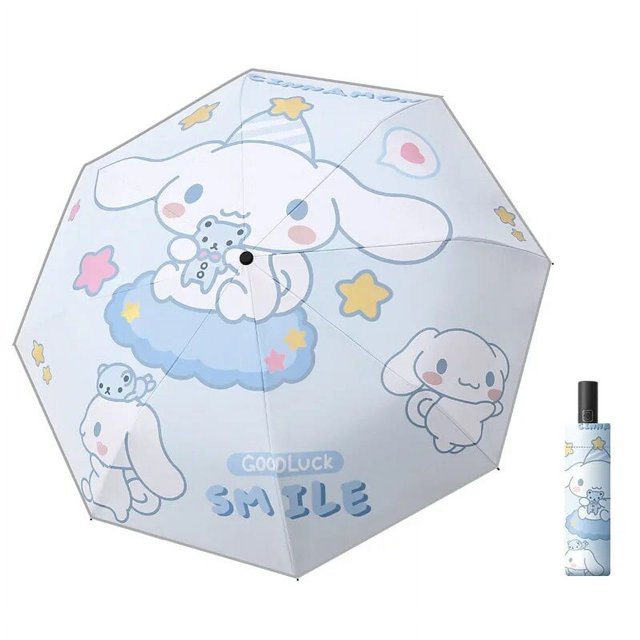 Sanrio Kuromi Umbrella Sunny Rain Dualuse Cinnamoroll Pochacco Kuromi Melody Anime Folding