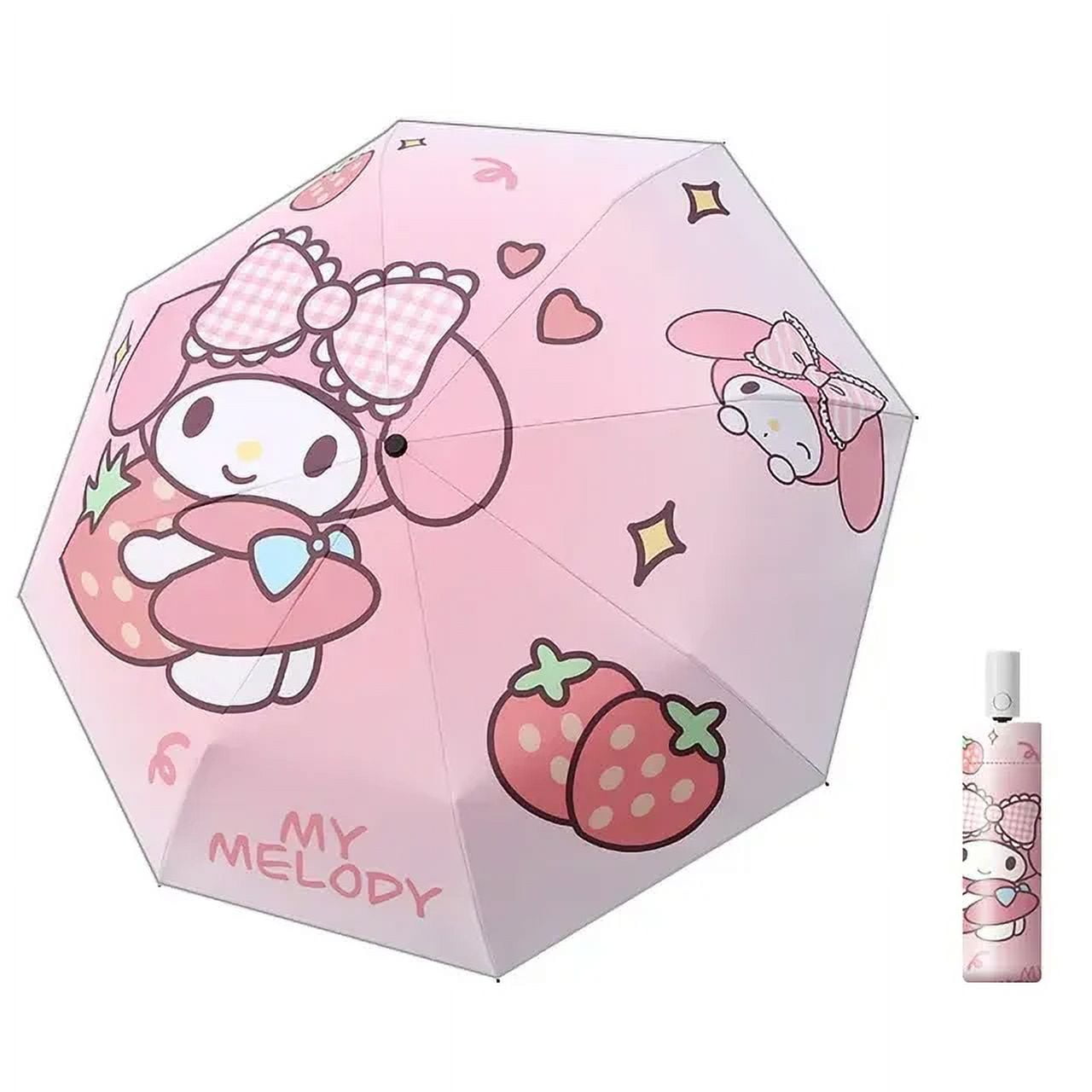 Sanrio Kuromi Umbrella Sunny Rain Dualuse Cinnamoroll Pochacco Kuromi Melody Anime Folding