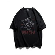 Sanrio Kuromi Women‘s Cotton Short Sleeve T-shirt Y2k Summer Harajuku Grunge Streetwear Black Top Youthful Female Clothes Yk2