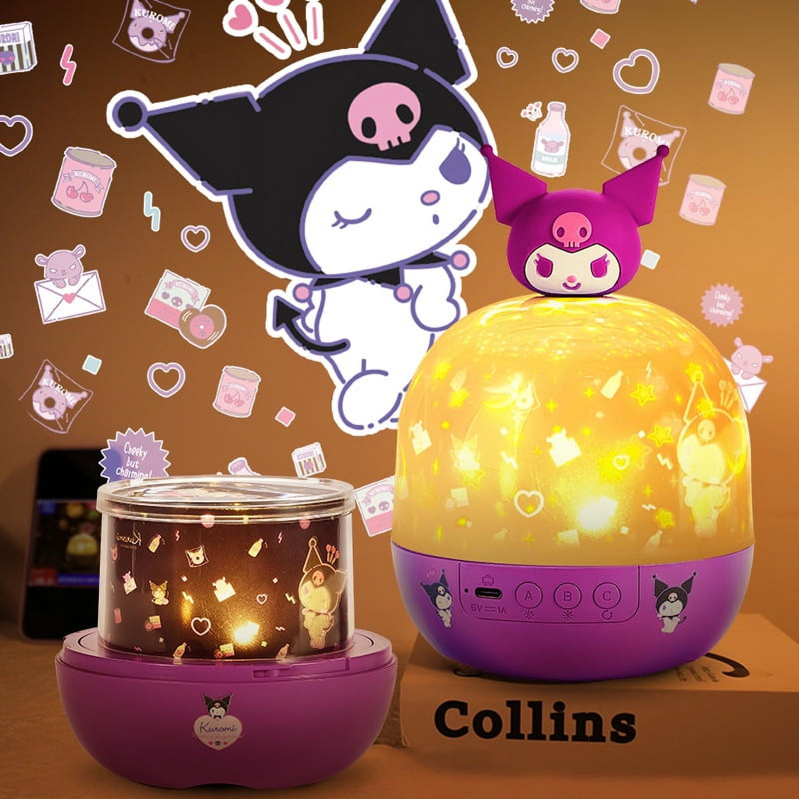 天然石 夜光石 サンリオ Sanrio Kuromi starry sky projection light Girl birthday Gift