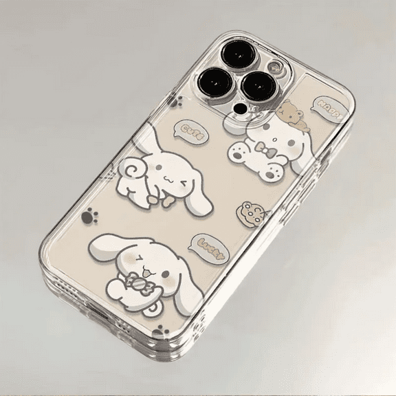 Sanrio Luck Cute Cinnamoroll Phone Cases For iPhone 15 14 13 Pro Max 13 12 11 Pro X XR XS MAX 7 8 Plus Shockproof Phone Case Y2k