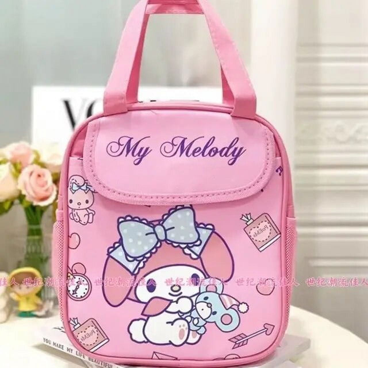 Sanrio Lunch Box Bag Anime Hellokitty My Melody Kuromi Tote Insulation ...