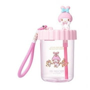 Sanrio MINISO Joint Kawaii Rope Straw Cup Pachacco Cinnamoroll Hello Kitty Cute Doll Portable Water Cup Children‘s Toy Gift