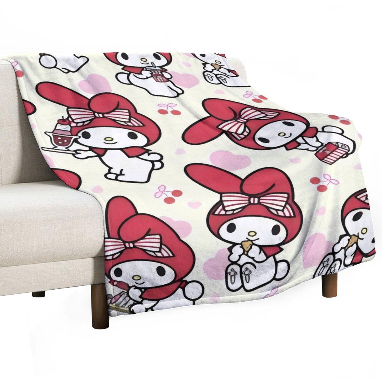 Sanrio Melody Anime Cartoon Bath Towels for Adults and Kids Large Beach