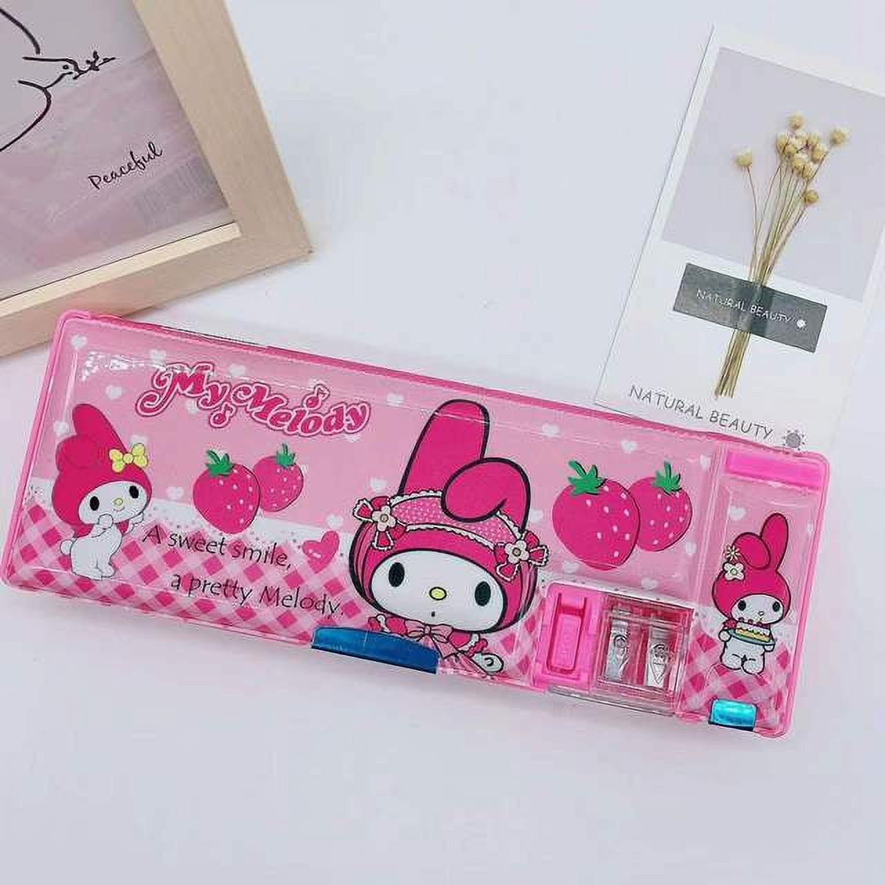 Ruunjoy Wholesale Sanrio Pink Pencil Case Kuromi Pencil Box Melody
