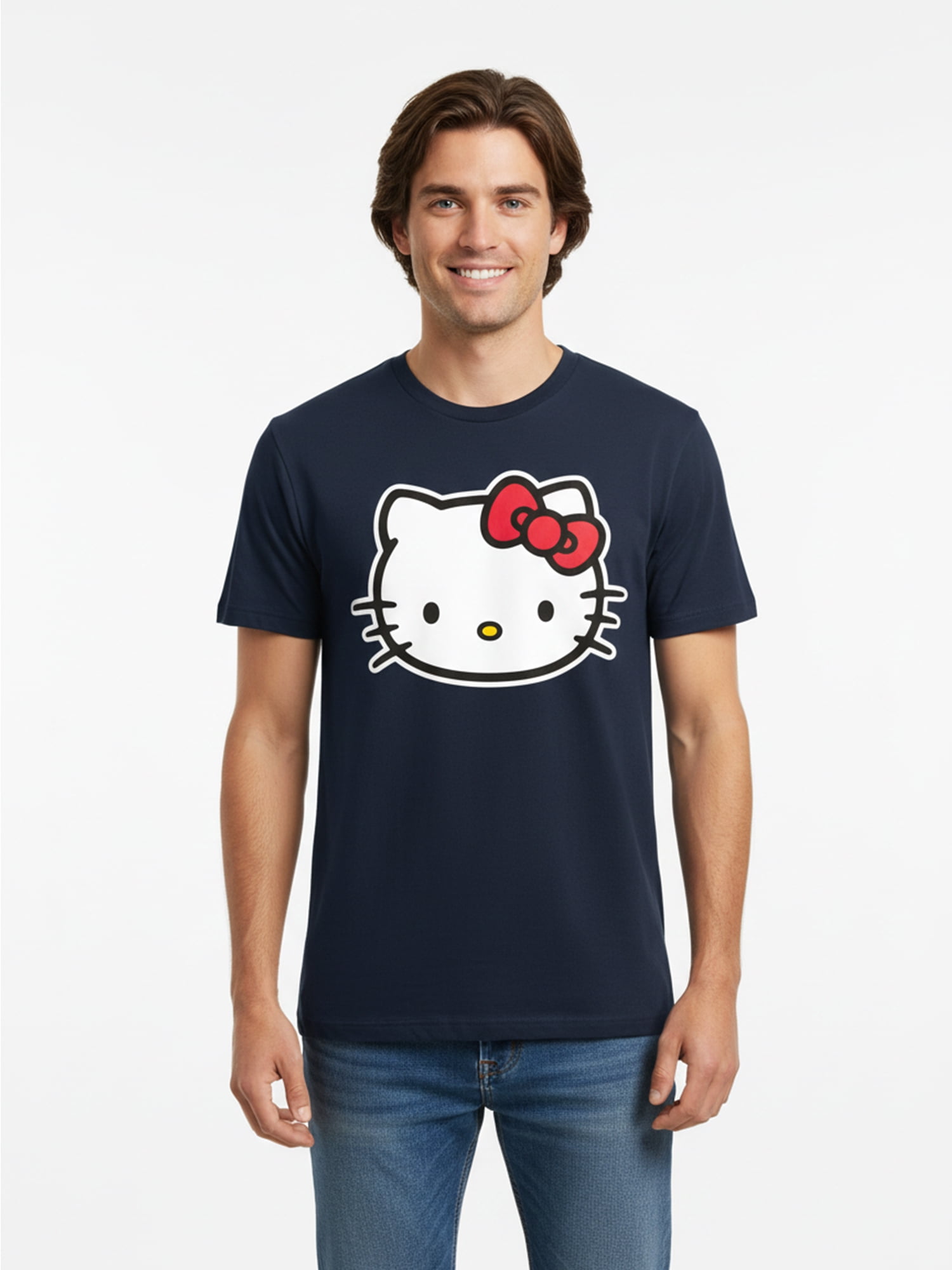 Sanrio, Men's & Big Men's Graphic Tee, Hello Kitty Bow, Sizes S-3XL