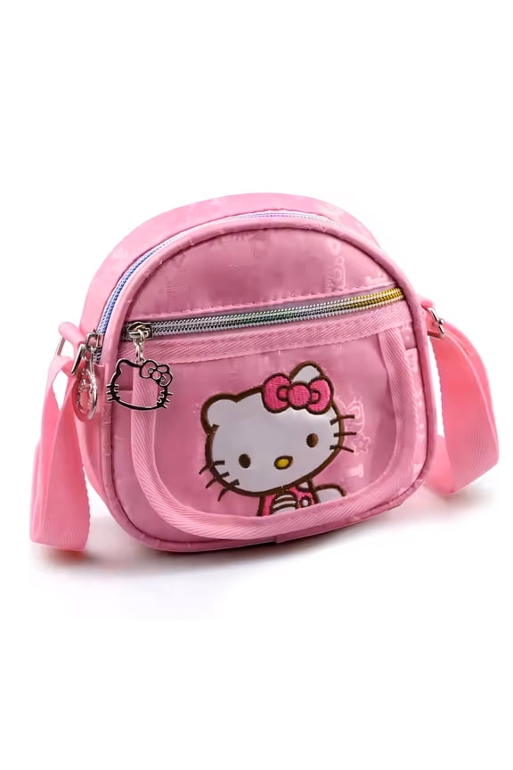 Hello Kitty Mini Shoulder Bag : Stylish Canvas Crossbody Purse with Adjustable Strap