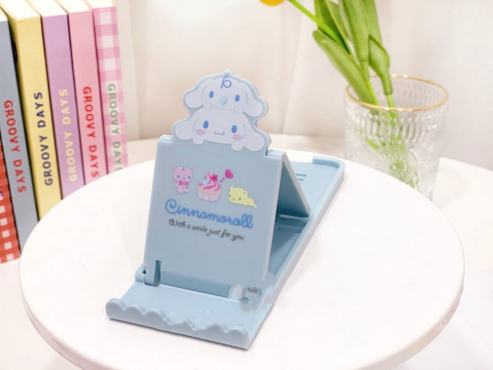 Sanrio Cinnamoroll Folding Phone Stand - Adjustable, Portable Smartphone Holder