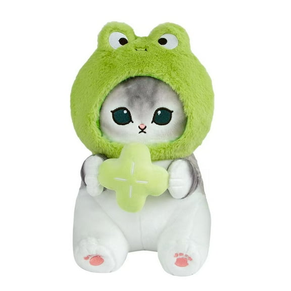 Sanrio Mofusand Shark Cat Forest Series Plush Toy Fuku the Frog Cat 9.84 inches