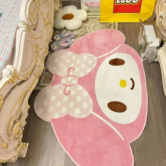 Sanrio My Melody Cinnamoroll Carpet Kuromi Bedside Blanket Floor Mat Dressing Table Cushion Bedroom Decorative Pashmina Carpet