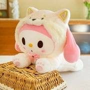 Sanrio My Melody Cinnamoroll Kawaii Kuromi Cartoon Plush Doll Y2k Popular Fuzzy Huggable Soft Stuffed Plushie Doll Toys Gift
