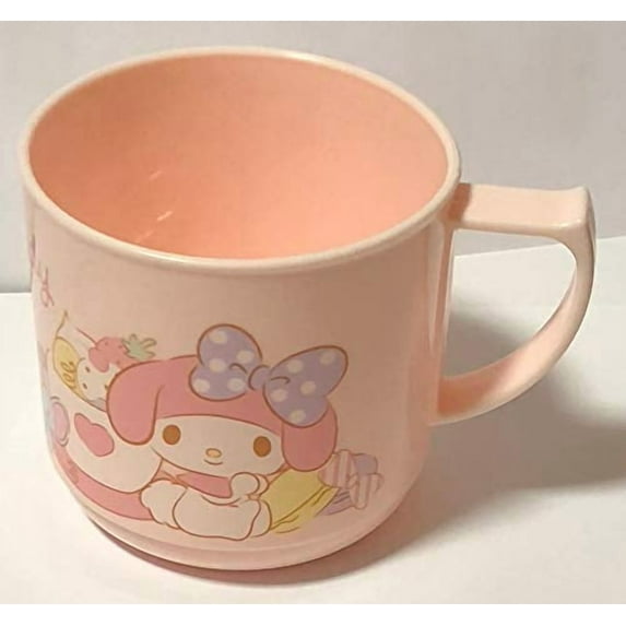 Sanrio My Melody Hand Cups Polypropylene 7.2 × 7 × 9.8 cm 240ml Dinnerware Drinkware Saucers Kitchen (Sweets)