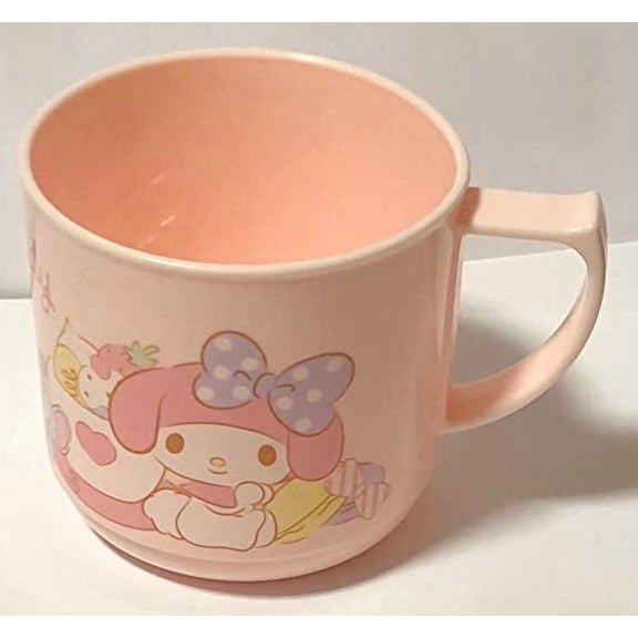 Sanrio My Melody Hand Cups Polypropylene 7.2 7 9.8 cm 240ml Dinnerware Drinkware Saucers Kitchen (Sweets)