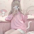 Sanrio My Melody Pink Hoodie Women‘s Cute Anime Cartoon Print Loose