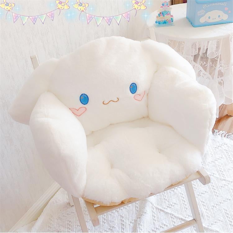 Sanrio MyMelody Kuromi Cinnamoroll PurinDog Pochacco Anime Plush Full Surround Keep Warm Cushion Dormitory Office Chair Cushions