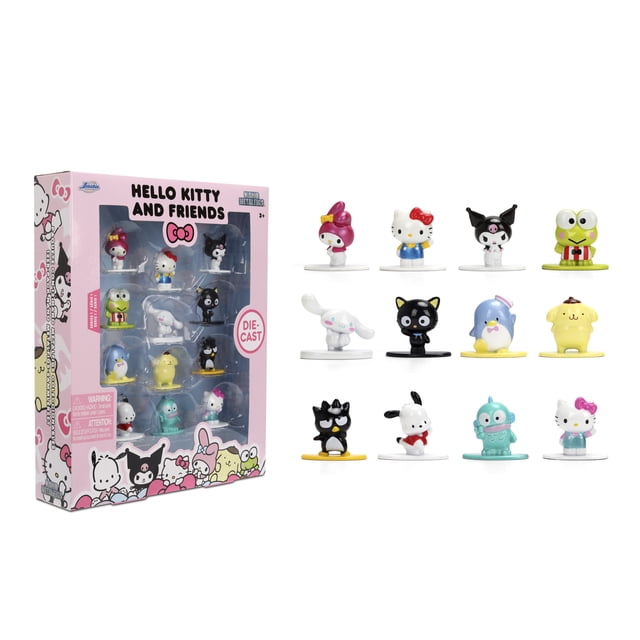 Hello Kitty Moving Sticker Sanrio Nano Metalfigs 12-Pack – Die-Cast Mini Figures Set, Series 1 ...