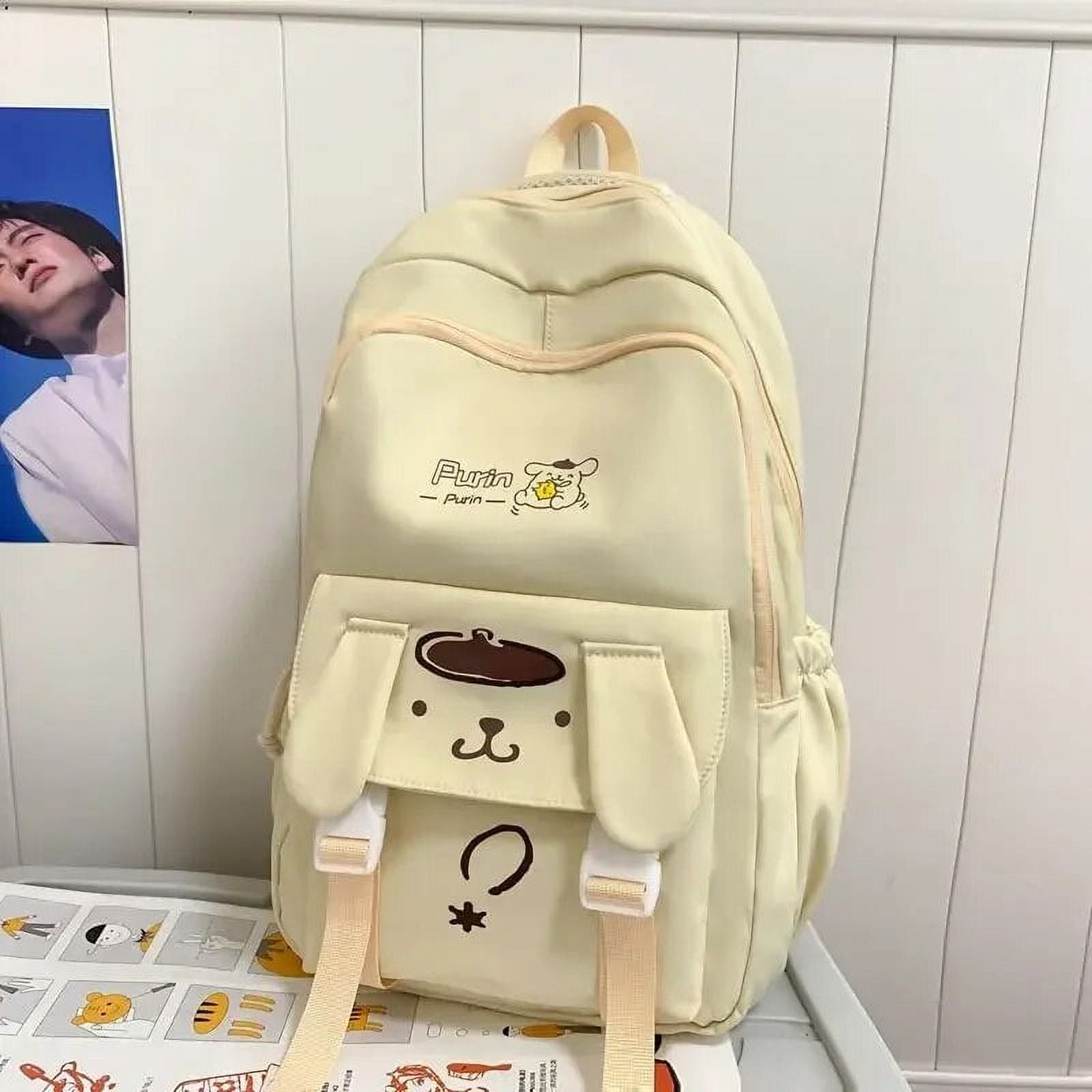 Sanrio New Clow M Schoolbag Female Cute Cartoon Backpack Junior High School Student Lightweight Jade Hanging Dog Backpack