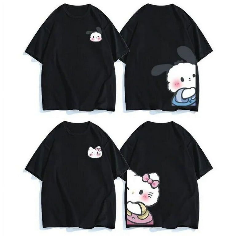 Sanrio New Couple Design T-shirts Women Hello Kitty Men
