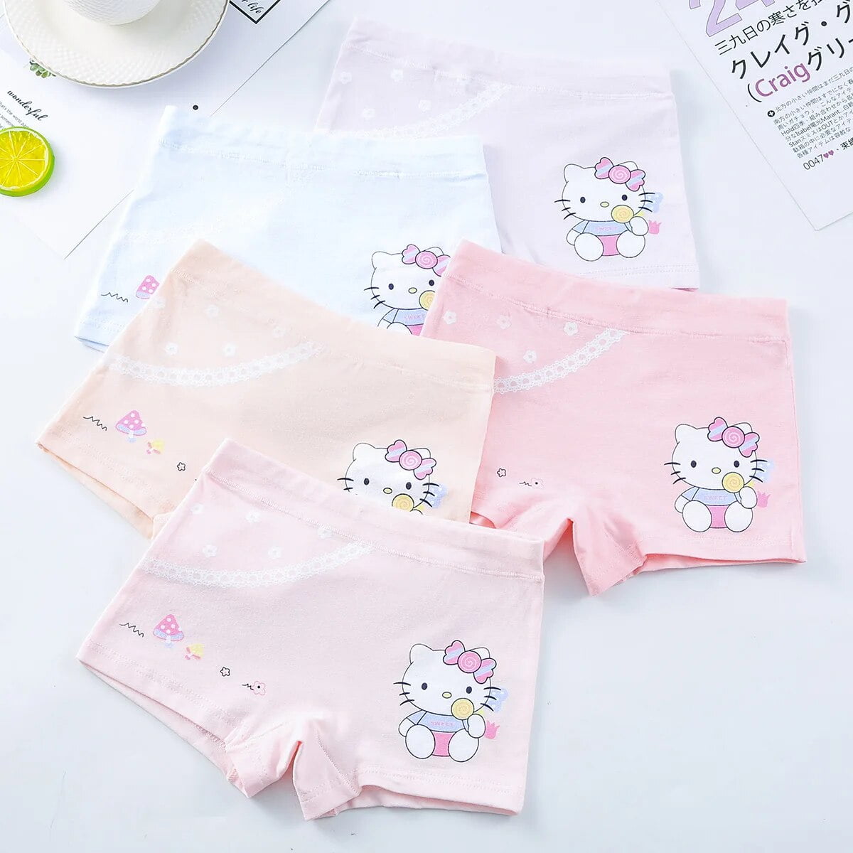 Sanrio New Hello Kitty Children's Cotton Underwear Girls Print Little Girl Cartoon Flat Angle