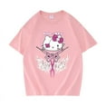 thumbnail image 1 of Sanrio New Men's and Women's T-Shirt Short-Sleeved Hello Kitty Cartoon Spring and Summer Casual Printed Cotton T-Shirt Gift, 1 of 21