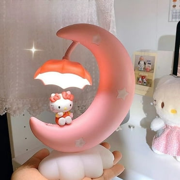 Sanrio Night Light Hello Kitty Cartoon Moon Cloud Series Pompom Purin Table Lamp Cinnamoroll Bedside LampOrnament Toys Gift
