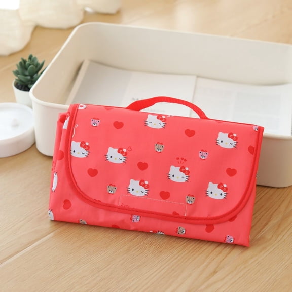 Sanrio Outdoor Beach Mat Lawn Picnic Mat Hello Kitty Kuromi My Melody Cartoon Folding Storage Moisture-Proof Pad Picnic Mat