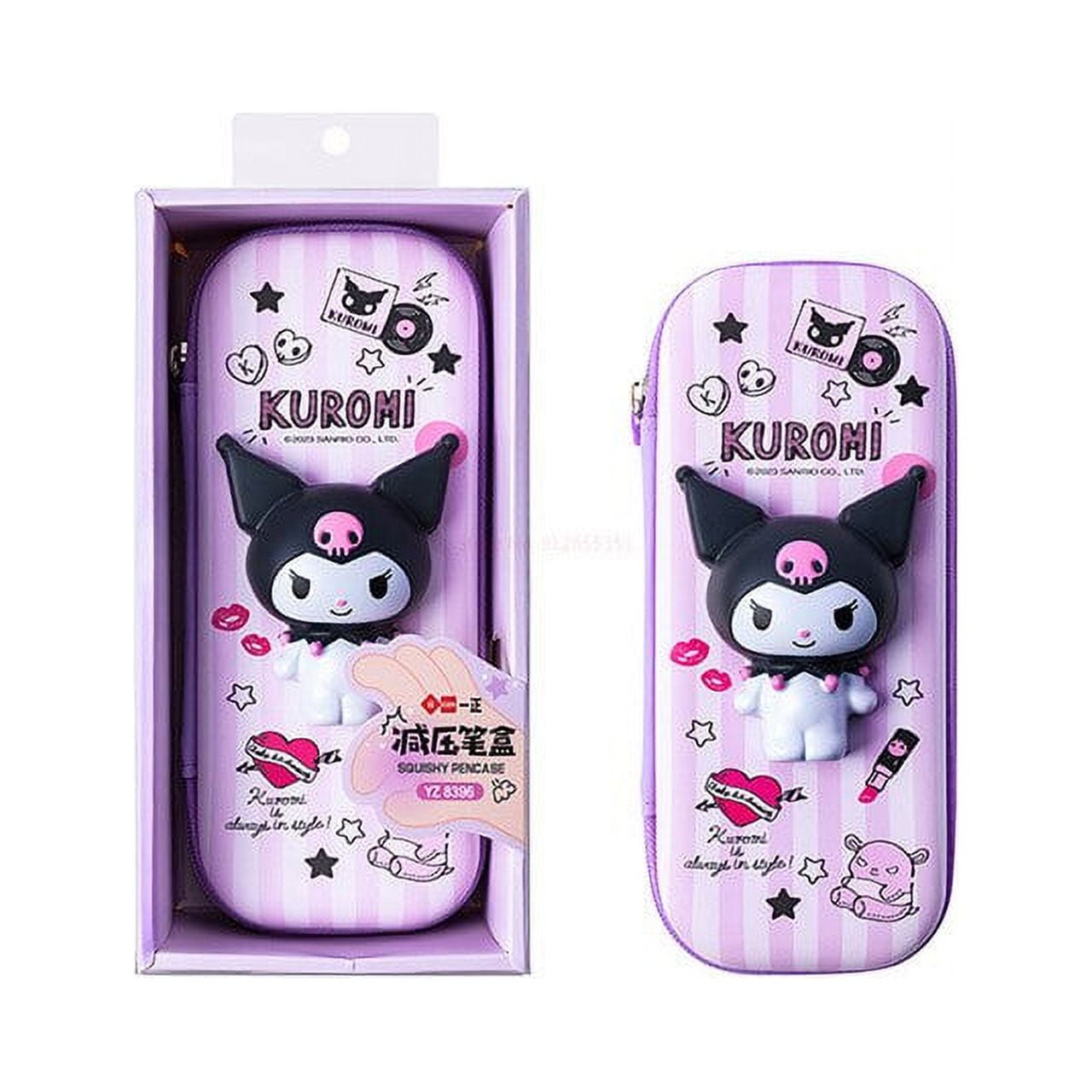 Sanrio Pu Large Capacity Pencil Case Kawaii Hello Kitty Cinnamoroll Melody  School Pencils Bag Pouch Pen Case Supplies Stationery - AliExpress