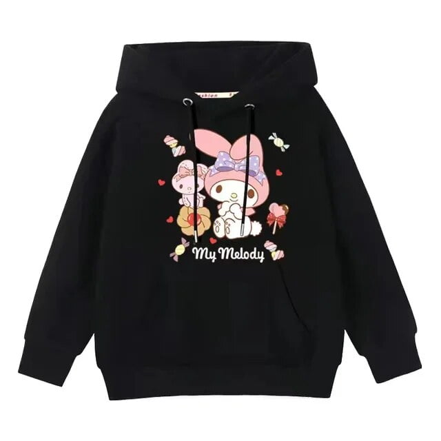 Sanrio Parent-child Outfit Hooded Sweater Plus My Melody Kuromi Kawaii ...