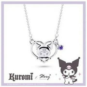 HONGLI Sanrio Peripheral Anime-I.Love.Kuromi Original Cartoon Creative 925 Necklace Fashion Exquisite Jewelry Birthday Gift Ornament